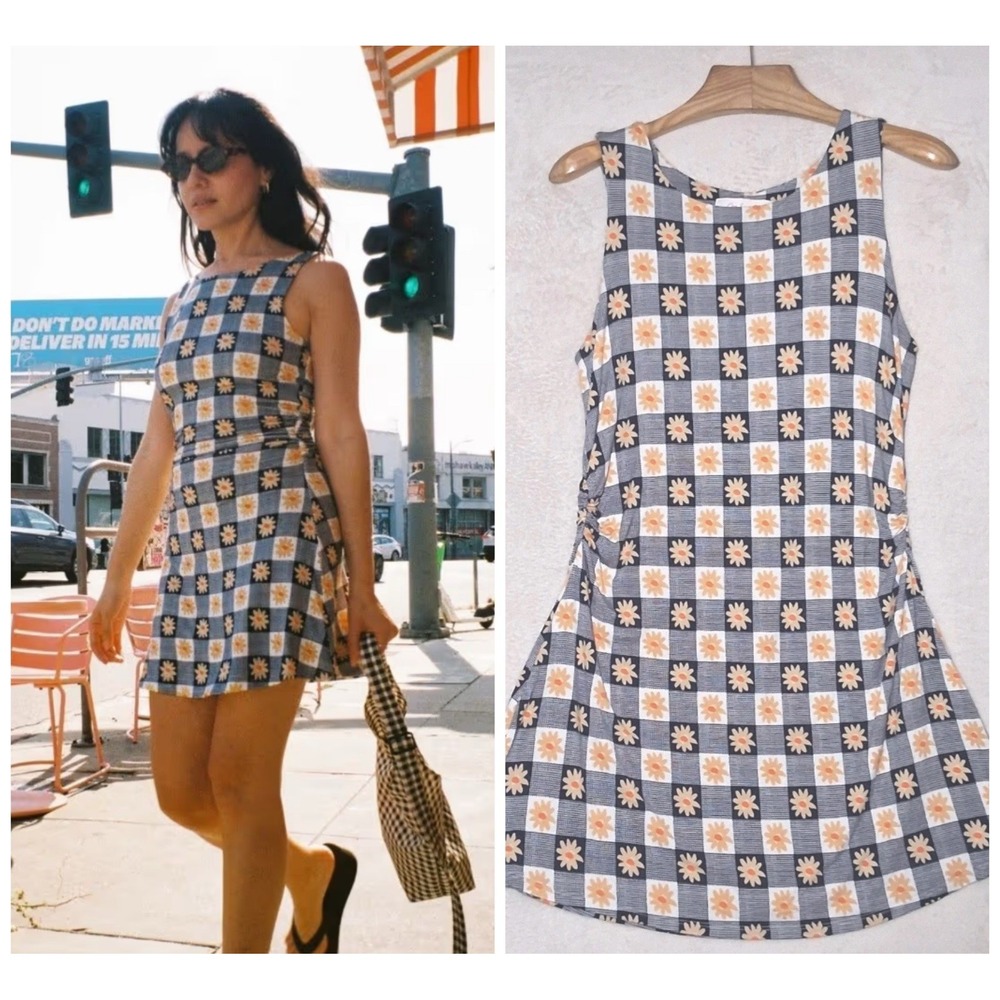 LISA SAYS GAH THE CINDY DRESS 2XL SMOCKED BODICE GINGHAM FLORAL PRAIRIE GIRL